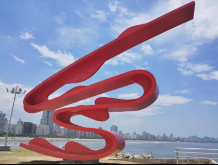 Appartamento Apartamento pé na areia Santos  Esterno foto